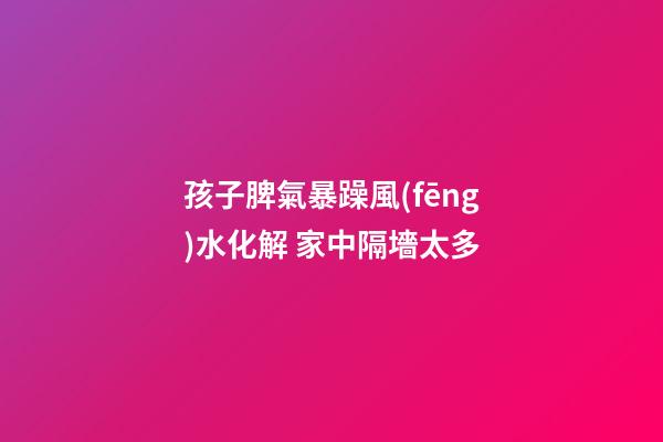 孩子脾氣暴躁風(fēng)水化解 家中隔墻太多